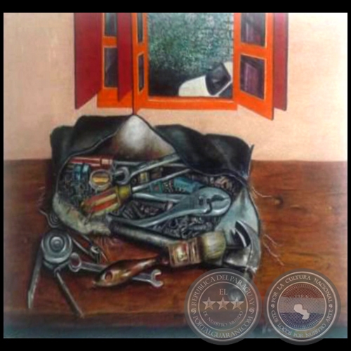 Herramientas - Pintura a la témpera - Obra de Vicente González Delgado